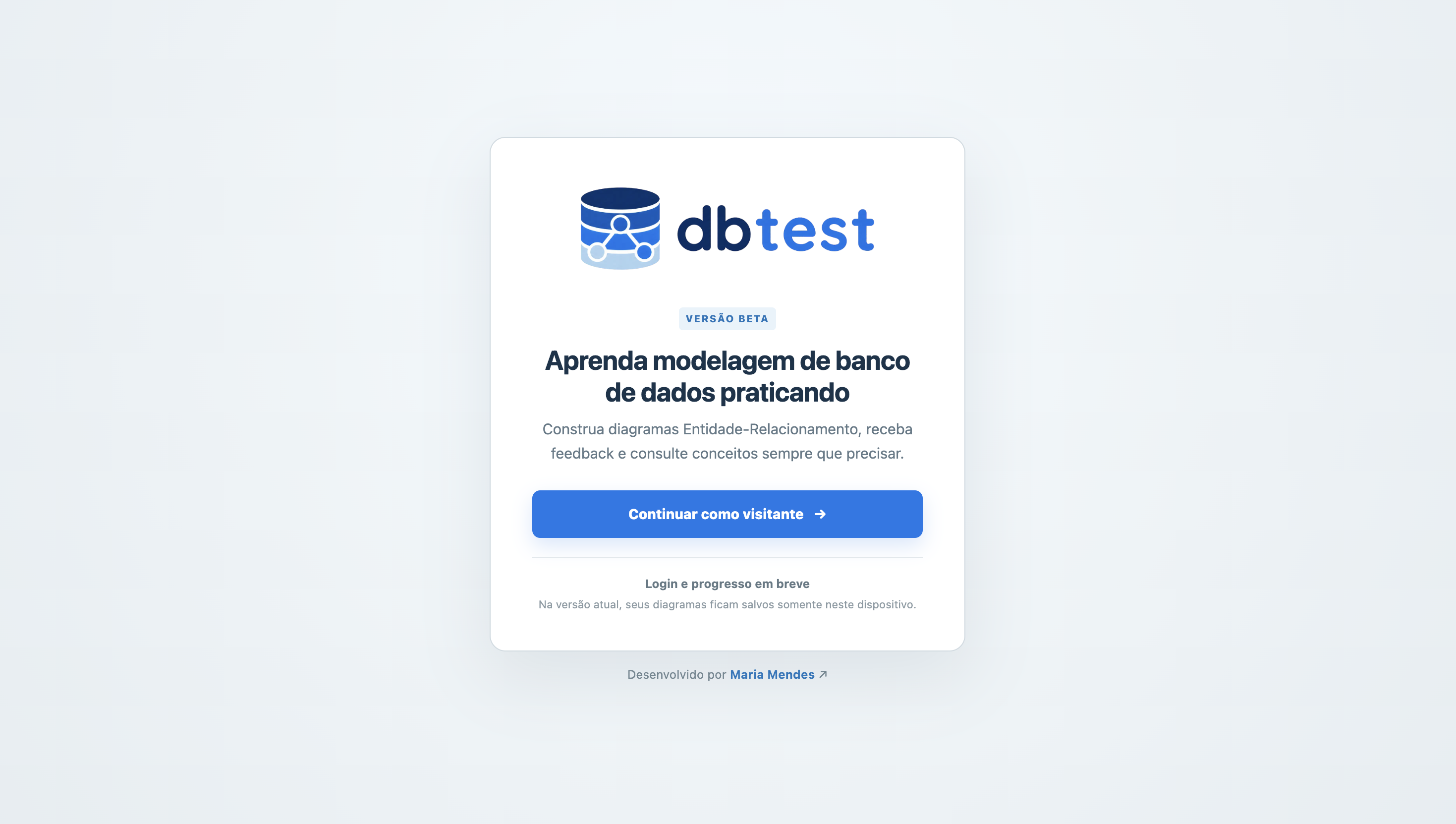 Interface do projeto DBTest